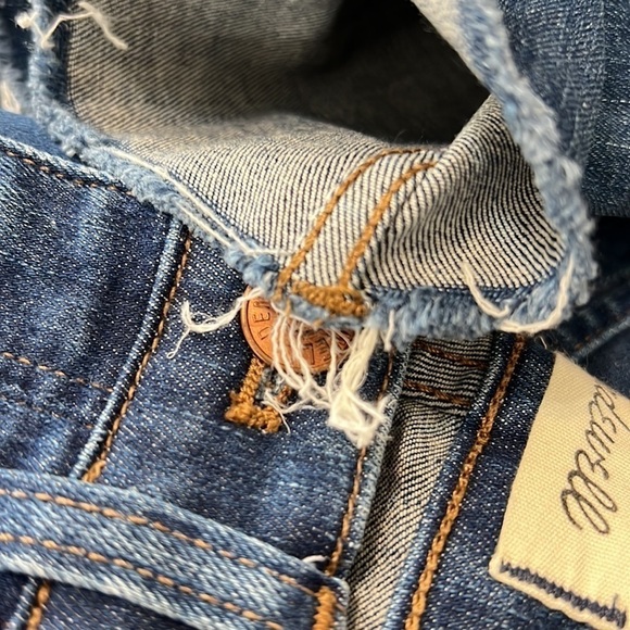Madewell 9" High-Rise Skinny Medium Wash Raw Hem Sz 27 Tall - Picture 9 of 9
